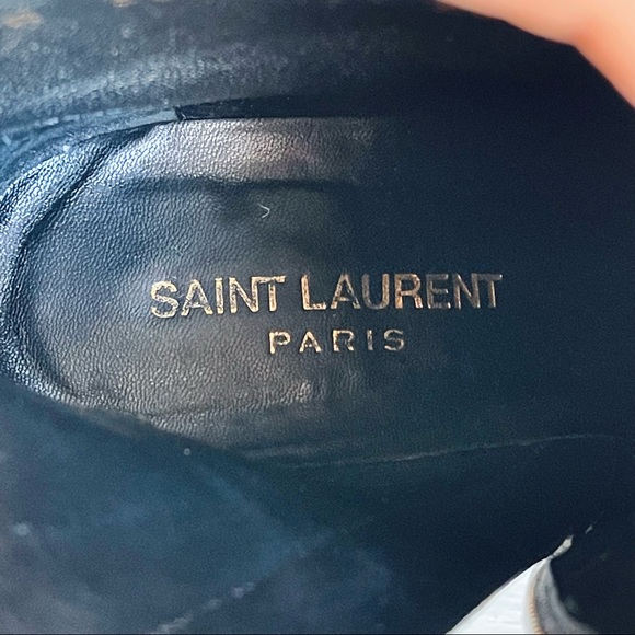 Saint Laurent Stud-Heel Leather Ankle Boot In Black Size 38 - Picture 10 of 16